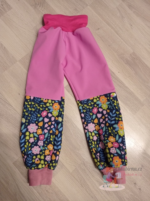 výrobek Květinové softshellove kalhoty