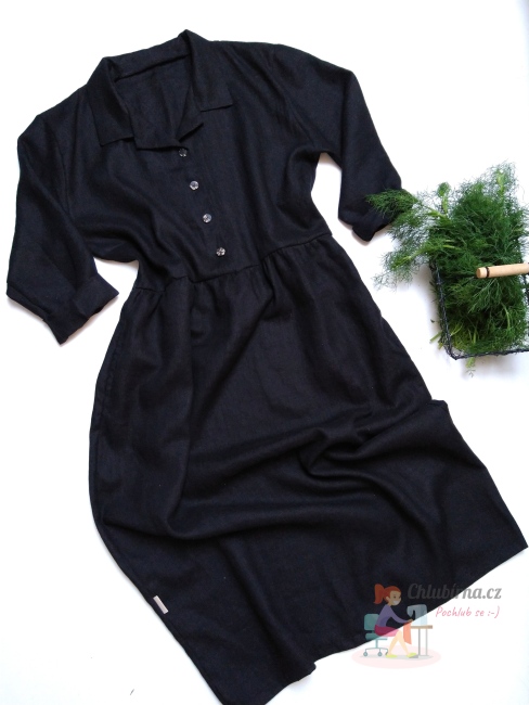 výrobek Lněné černé šaty