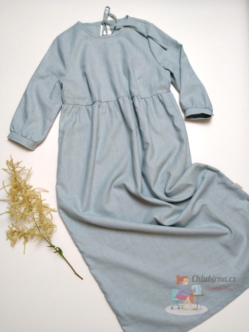 výrobek Lněné zelinkavé šaty
